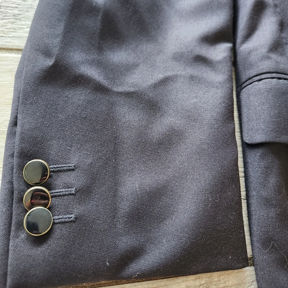 Ferrani Firenze Single-Breasted Mens 42 Blue Virgin Wool Sport Coat Blazer Italy